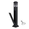 Cigarette Butt Receptacle 4 Openings Weatherproof Outdoor Bin Black