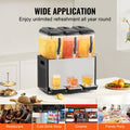 Commercial Beverage Dispenser 3x12L 370W Stainless Steel Ice Tea