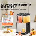 Commercial Beverage Dispenser, 2 Tanks 12 L Per Tank Juice Dispenser, 286W Stainless Steel Ice Tea Drink Machine with 7℃-12℃ Cooling Temperature, for Cold Drink Restaurant Bar Party