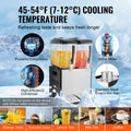 Commercial Beverage Dispenser 2x12L Juice Ice Tea 286W Cooling