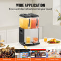 Commercial Beverage Dispenser 2x12L Juice Ice Tea 286W Cooling