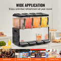 Beverage Dispenser 4 Tank 48L Juice Machine 510W Stainless Steel