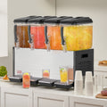 Beverage Dispenser 4 Tank 48L Juice Machine 510W Stainless Steel