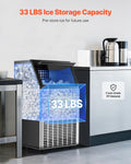 Commercial Ice Maker 100lbs/24H 33lbs Storage LED Display