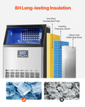Commercial Ice Maker 100lbs/24H 33lbs Storage LED Display