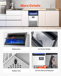 Commercial Ice Maker 100lbs/24H 33lbs Storage LED Display