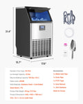 Commercial Ice Maker 100lbs/24H 33lbs Storage LED Display