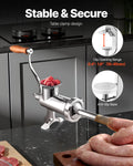 VEVOR Heavy Duty Meat Grinder Sausage Filler Stainless Steel Clamp