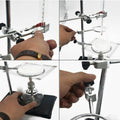 Lab Stand Support Set 60cm Flask Clamp Condenser Iron Metalware