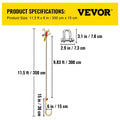 G80 J Hook Tow Chain 8mm x 300cm 2448kg Heavy Duty Wrecker