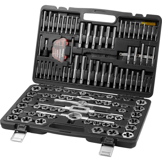 VEVOR Tap and Die Set 116 Piece Metric SAE Bearing Steel Threading Tool