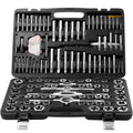 VEVOR Tap and Die Set 116 Piece Metric SAE Bearing Steel Threading Tool