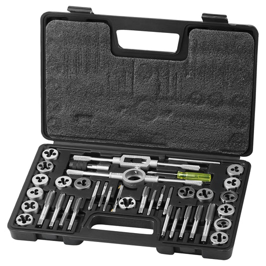 Tap and Die Set 40-Piece Metric M3-M12 Bearing Steel Threading