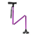 Folding Walking Cane 4-Prong Base 8-Level Height Adjustable