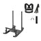 Weight Sled, Steel Power Sled, Fitness Strength Training Sleds for Athletic Exercise Speed Improvement, Workout Fitness Equipment with Handle, Compatible with 25/51 mm Weight Plates, Black