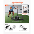 Weight Sled, Steel Power Sled, Fitness Strength Training Sleds for Athletic Exercise Speed Improvement, Workout Fitness Equipment with Handle, Compatible with 25/51 mm Weight Plates, Black