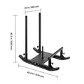 Weight Sled, Steel Power Sled, Fitness Strength Training Sleds for Athletic Exercise Speed Improvement, Workout Fitness Equipment with Handle, Compatible with 25/51 mm Weight Plates, Black