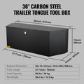 Trailer Tongue Box Carbon Steel 91x30cm Heavy Duty Lock