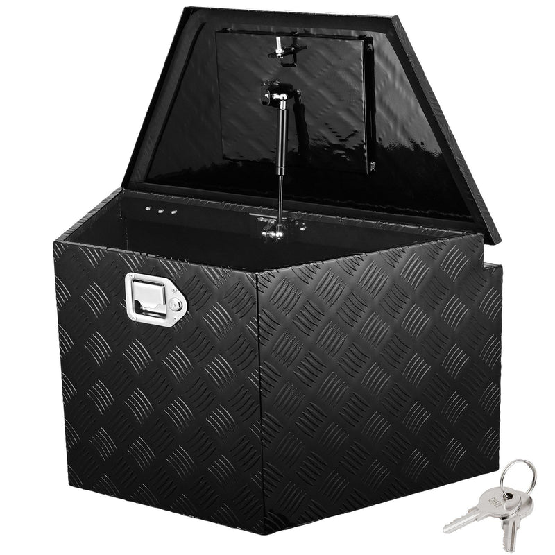 Trailer Tongue Box Aluminium 99cm Diamond Plate Storage Lock