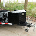 Trailer Tongue Box Aluminium 99cm Diamond Plate Storage Lock