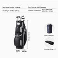 Golf Cart Bag with 14 Way Organizer Divider Top, 13 Pockets Premium Cart Bag, Durable 600D Polyester Fabric Golf Bags with Handles & Dust Cover & Detachable Straps for Men & Women, Black Color-Block