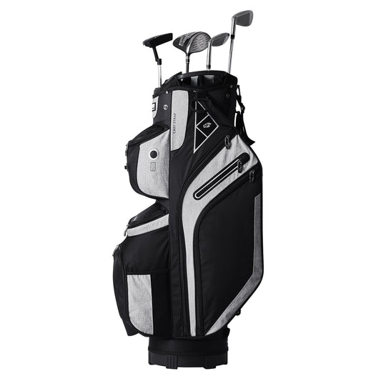 Golf Cart Bag 14 Way Divider 13 Pockets Black 600D Polyester