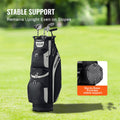 Golf Cart Bag 14 Way Divider 13 Pockets Black 600D Polyester