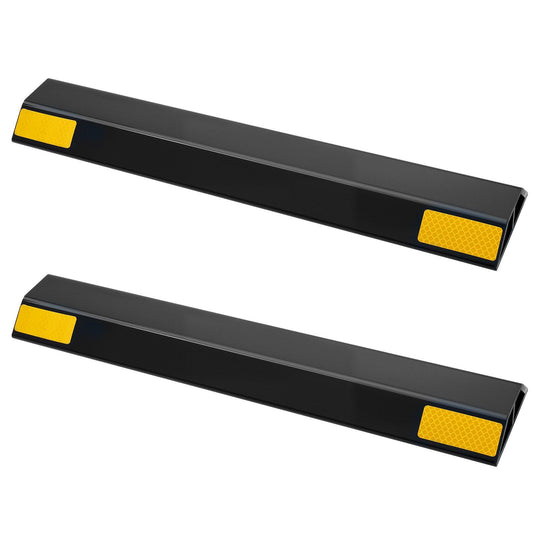 Parking Stopper 446mm 2pcs Heavy Duty Garage Car Wheel Stop Bumper