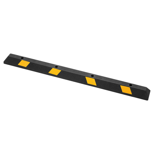 Parking Stopper, 1840 mm Heavy Duty Parking Aid for Garage, Rubber Curb Garage Floor Stopper with Reflective Strips, Vehicles Gadgets for Cars Vans Trucks Tire Wheel Guide Block Stops Bumpers