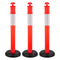 Traffic Delineator Posts 3 Pack 1140mm Reflective Red Safety Cones