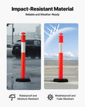 Traffic Delineator Posts 3 Pack 1140mm Reflective Red Safety Cones