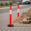 Traffic Delineator Posts 3 Pack 1140mm Reflective Red Safety Cones