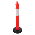 Traffic Delineator Posts 3 Pack 1140mm Reflective Red Safety Cones