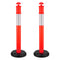 2x 1140mm Traffic Cones Reflective Delineator Posts Fillable Base