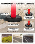 2x 1140mm Traffic Cones Reflective Delineator Posts Fillable Base
