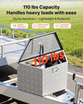 Aluminum Trailer Tongue Box 838x483x457mm Silver Heavy Duty