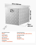 Aluminum Trailer Tongue Box 838x483x457mm Silver Heavy Duty