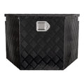 Trailer Tongue Box, Aluminum Alloy Diamond Plate Tongue Box Tool Chest, Heavy Duty Trailer Box Storage with Lock and Keys, for Pickup Truck, RV, Trailer, 737 x 410 x 460 mm/29x16.5x18inch