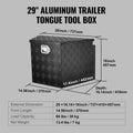 Trailer Tongue Box Aluminum Diamond Plate 737x410x460mm