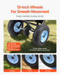 Lawn Spreader 100LBS Walk-Behind Push Fertilizer Spreader 9.8ft Width