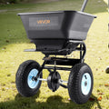 Lawn Spreader 100LBS Walk-Behind Push Fertilizer Spreader 9.8ft Width
