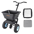 Lawn Spreader 100LBS Walk-Behind Push Fertilizer Spreader 9.8ft Width