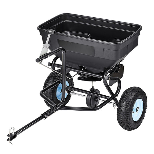 Tow Behind Broadcast Spreader 130L Capacity 9.8ft Width Salt