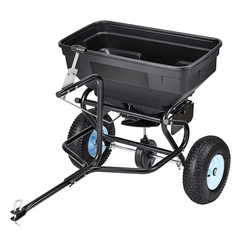 Tow Behind Broadcast Spreader 130L Capacity 9.8ft Width Salt
