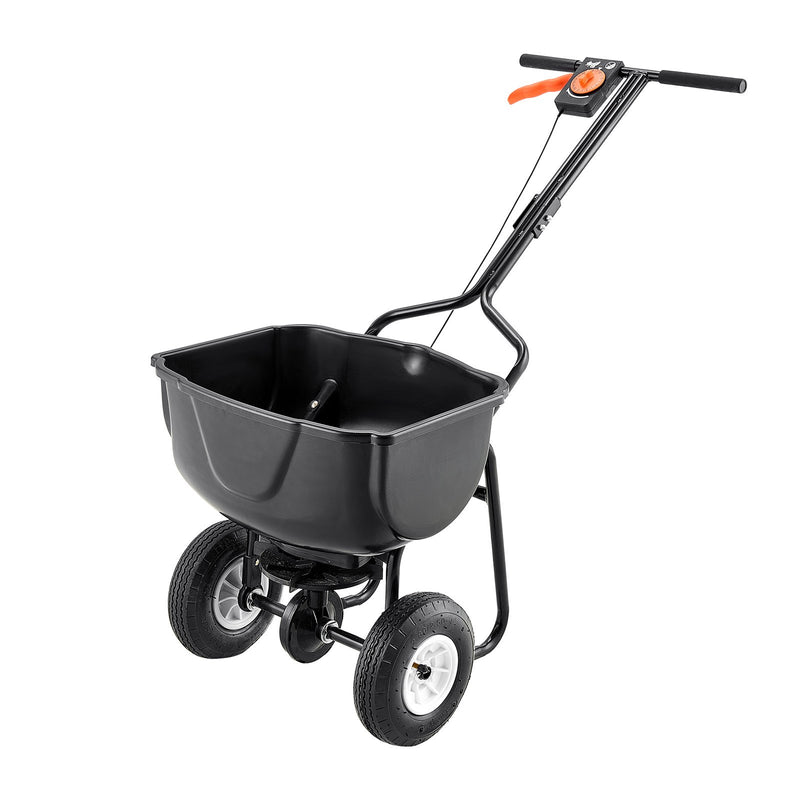 Broadcast Spreader 60L Walk Behind Push Seed Fertilizer Garden Lawn