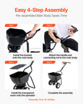 Broadcast Spreader 60L Walk Behind Push Seed Fertilizer Garden Lawn