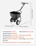 Broadcast Spreader 60L Walk Behind Push Seed Fertilizer Garden Lawn