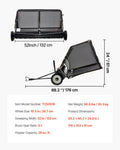 Tow Behind Lawn Sweeper 26.7cm 26 cu.ft Large Yard Leaf Grass