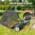 Lawn Sweeper 106.6cm 12cu.ft Tow Behind Grass Leaf Collector