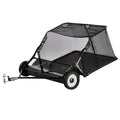Lawn Sweeper 106.6cm 12cu.ft Tow Behind Grass Leaf Collector
